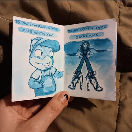 Tad Leapfrog in the MMM Artstyle/Me with Fake Jordans, 2023